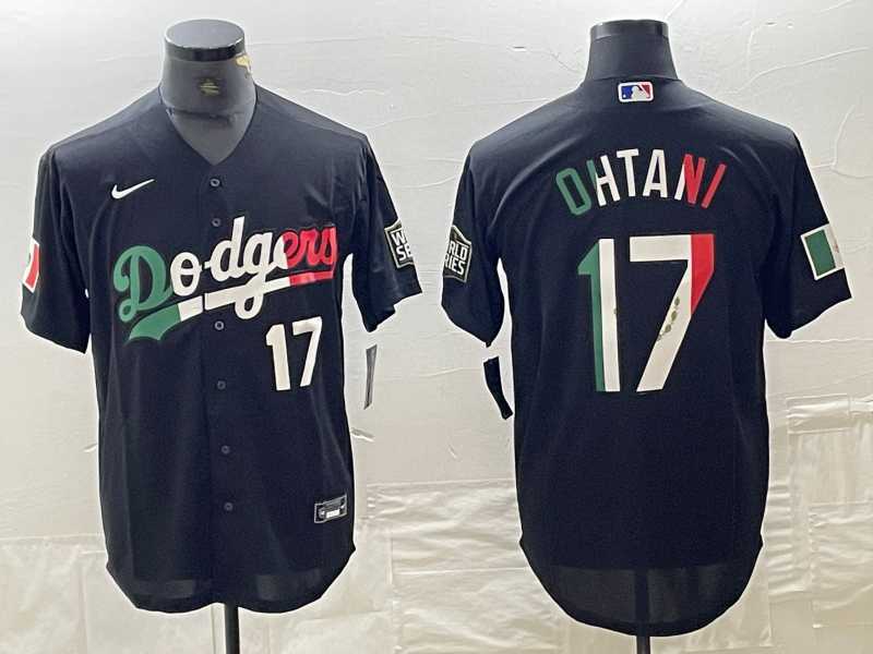 Men's Los Angeles Dodgers #17 Shohei Ohtani Number Mexico Black Cool Base Stitched Baseball Jersey,We sell and wholesale Men's Los Angeles Dodgers #17 Shohei Ohtani Number Mexico Black Cool Base Stitched Baseball Jersey on line form chian!